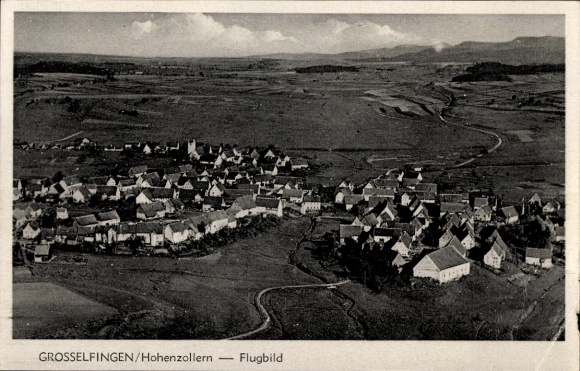Ak Grosselfingen in Baden Württemberg, Luftbild