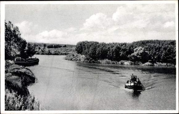 Postcard Güster in Lauenburg, Elbe steamer