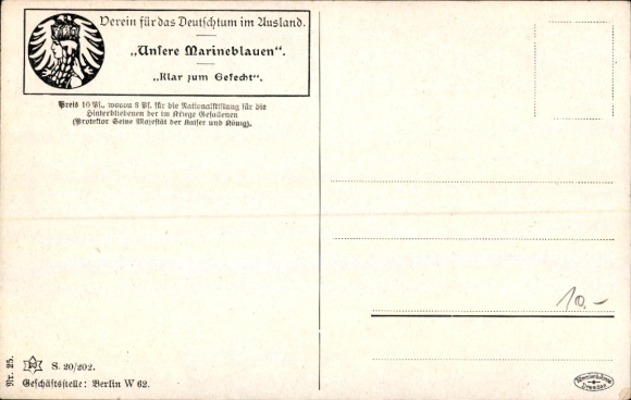 Artist Postcard Nagel, Günther, Our Navy Blues, Ready for Battle, Sailor, Novitas 20/202