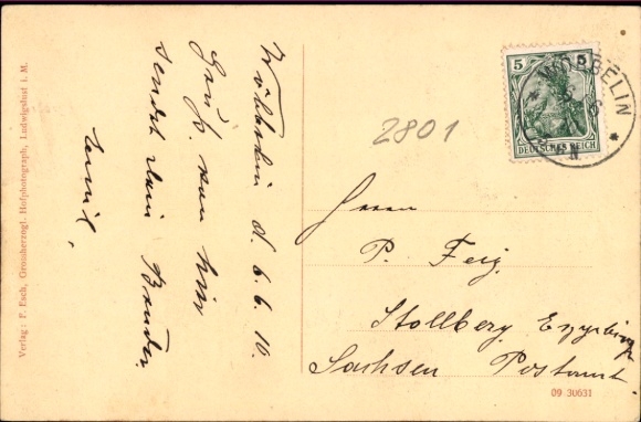 Postcard Wöbbelin in Mecklenburg, grain grave