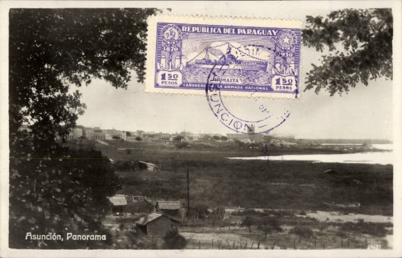 PC Asunción Paraguay, panoramic view, Paraguay, stamp