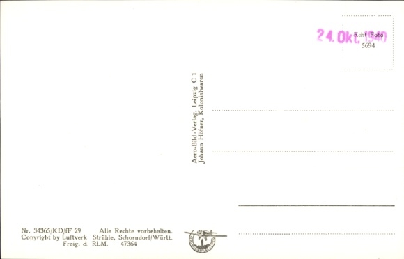 Postcard Unterhausen Oberhausen in Upper Bavaria, Dietlhofer See, aerial photograph