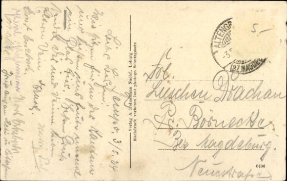 Postcard Altengrabow Möckern in Saxony Anhalt, military training area, imperial barracks, park, milk hall