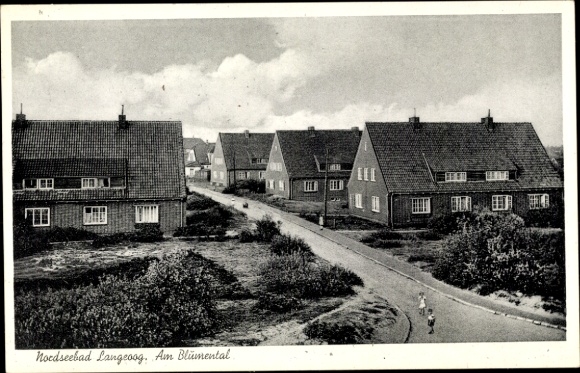 Postcard North Sea resort Langeoog East Frisia, Am Blumental