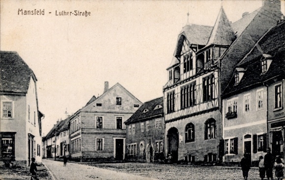 Ak Mansfeld im Harzvorland, Lutherstraße