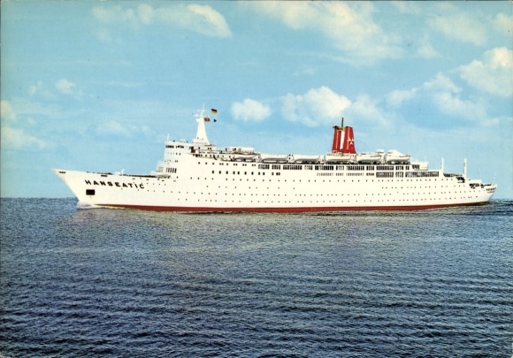 Postcard steamer TS Hanseatic, German Atlantic Line