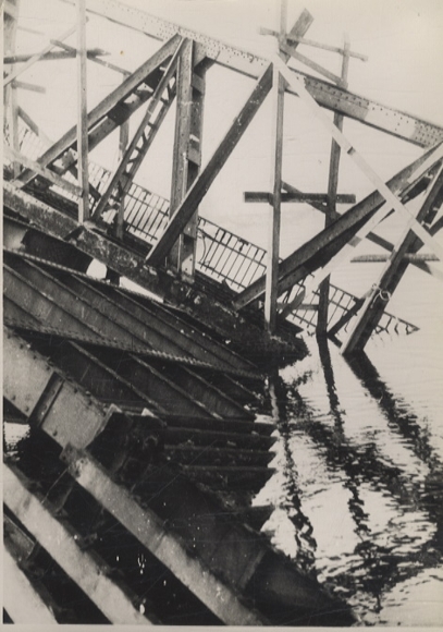 Original Foto Berlin Treptow-Köpenick, zerstörte Baumschulenbrücke, 1945/46