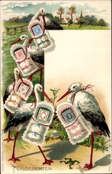 Stamp lito poronienia, bociany ze stemplami zamiast dzieci