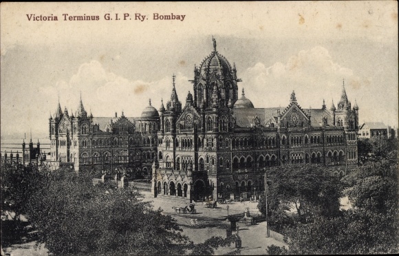 Postcard Mumbai Bombay India, Victoria Terminus