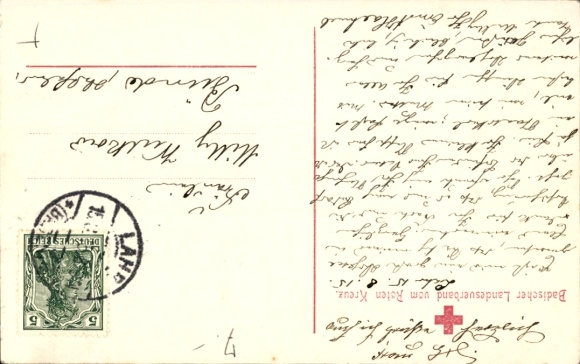 Postcard Max von Baden, portrait, order, Iron Cross