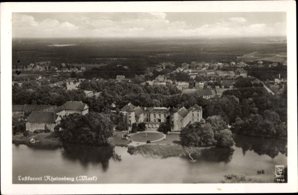PC Rheinsberg in the Mark, aerial photograph of the place and castle