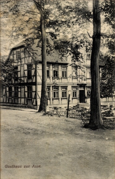 Ak Wittmar in Nedersaksen, Gasthaus zur Asse, buitenaanzicht, tuin