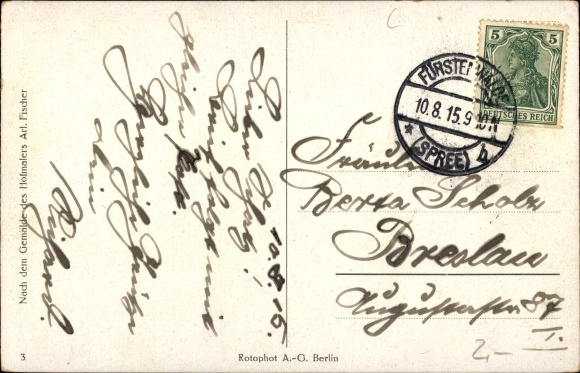 Artist PC Fischer, The people&#39;s thanks are certain, Empress Auguste Viktoria visits a war veteran
