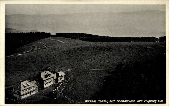 Postcard Waldkich in the Black Forest, Kurhaus Kandel, aerial photograph