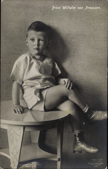 Ak Prinz Wilhelm von Preußen, Portrait