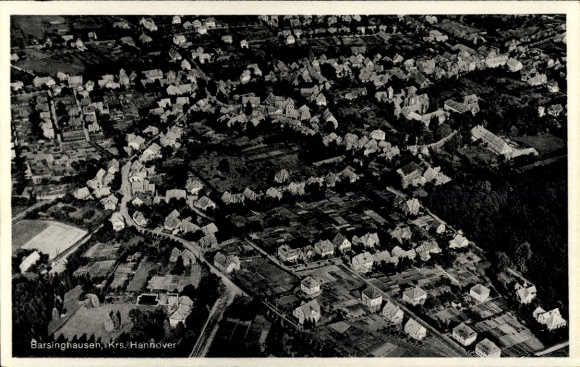 Postcard Barsinghausen am Deister, aerial photograph