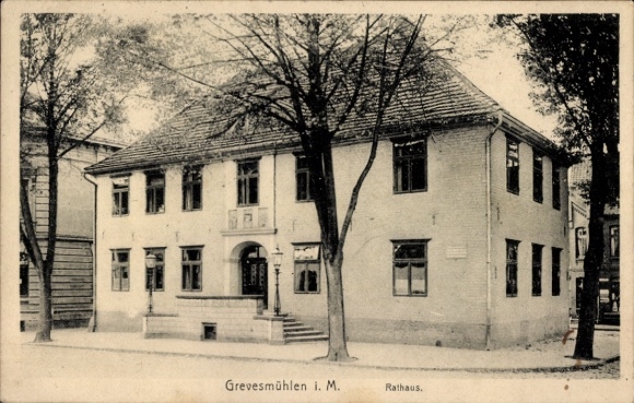 Postcard Grevesmühlen in Mecklenburg Vorpommern, Town Hall