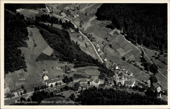 Postcard Bad Rippoldsau Schapbach in the Black Forest, Klösterle, general view, aerial photograph