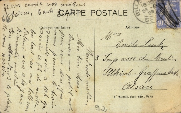 Postcard Billancourt Hauts de Seine, Boulevard de Strasbourg