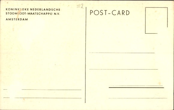 Postcard steamer SS Costa Rica, Royal Netherlands Steamship Co.