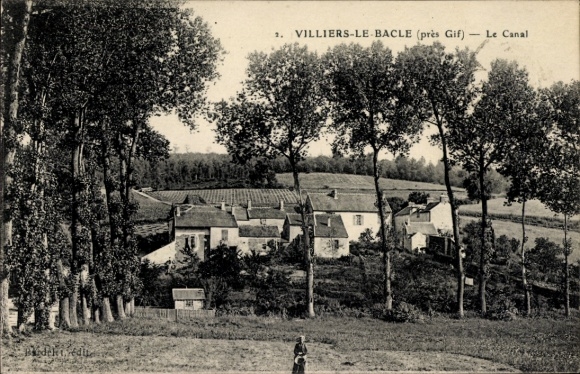 Ak Villiers le Bâcle Essonne, le Canal