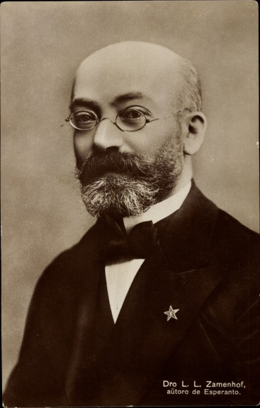 Postcard Ludwik Lejzer Zamenhof, ophthalmologist, founder of Esperanto, portrait