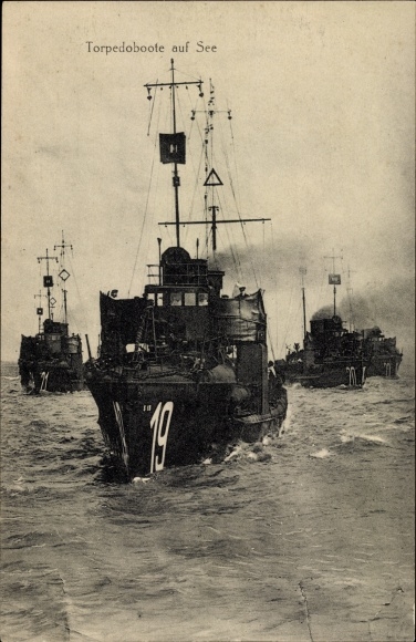 Niemieckie okręty wojenne Ak, łodzie torpedowe 19, 20 i 21 na morzu, Imperial Navy