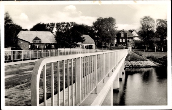 Ak Schwabstedt op de Treene Nordfriesland, brug naar de site