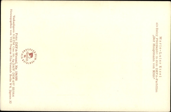 Postcard actress Marie Luise Etzel, telephone