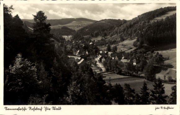 Postcard Rohrbach in the Thuringian Forest, view of the village and surroundings