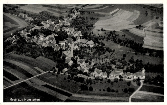 Ak Honstetten Eigeltingen im Hegau Baden, Fliegeraufnahme