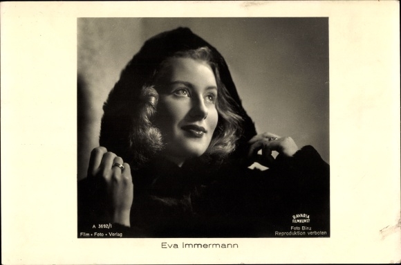 Ak Schauspielerin Eva Immermann, Portrait