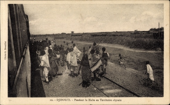 Ak Dschibuti, Pendant zum Halte en Territoire abyssin, chemin de fer