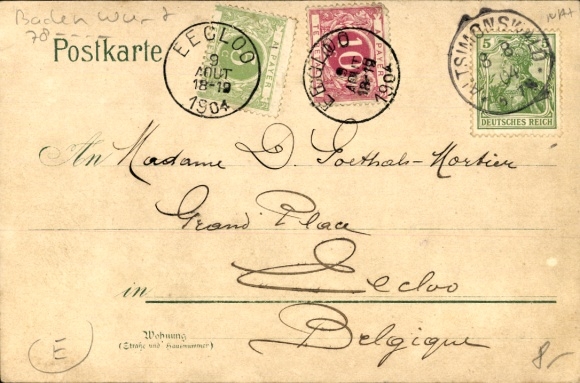 Postcard Simonswald in the Black Forest, Gasthaus zur Krone, stagecoach