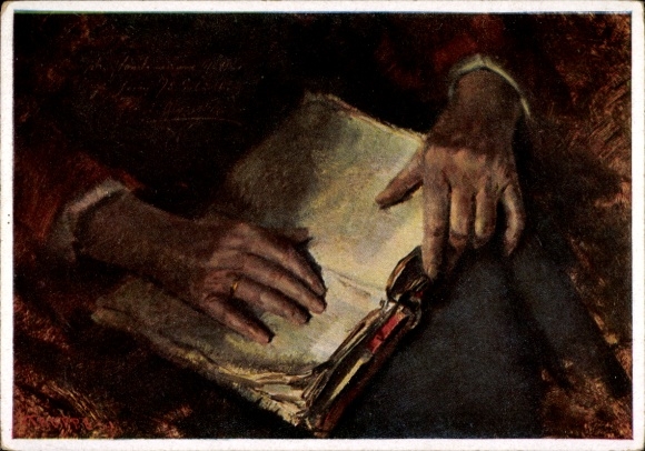 Artist Postcard Truppe, Karl, Mother's Hands, HDK 250