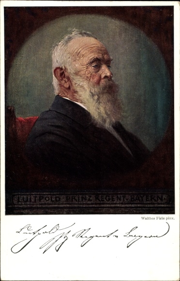 Artist PC Firle, Walther, Prince Regent Luitpold of Bavaria, portrait