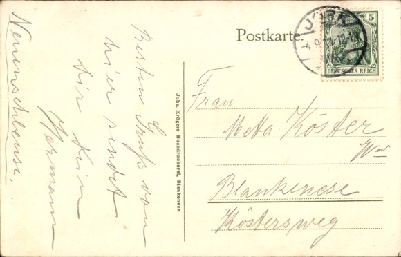 Postcard Hamburg Harburg Cranz, oldest house in Cranz, destroyed in 1911