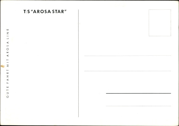Ak Dampfer TS Arosa Star, Arosa-lijn