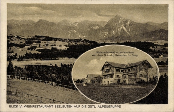 KP Seeleute Rückholz w Szwabii Oberallgäu, winiarnia, góry