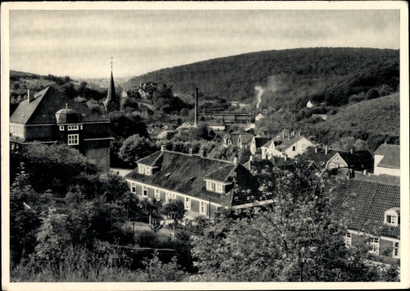 Ak Ennepetal Milspe im Ruhrgebiet, Panorama vom Ort