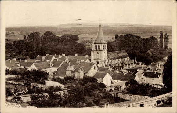Ak Andrésy Yvelines, Panoramaansicht von  Kirche, Wohnhäuser, Landschaft