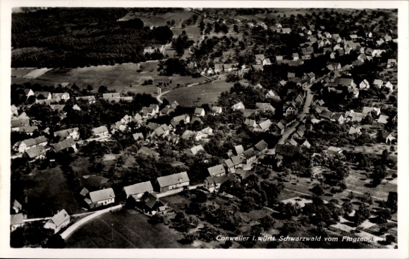 Postcard Conweiler Straubenhardt in the Enzkreis, , aerial photograph