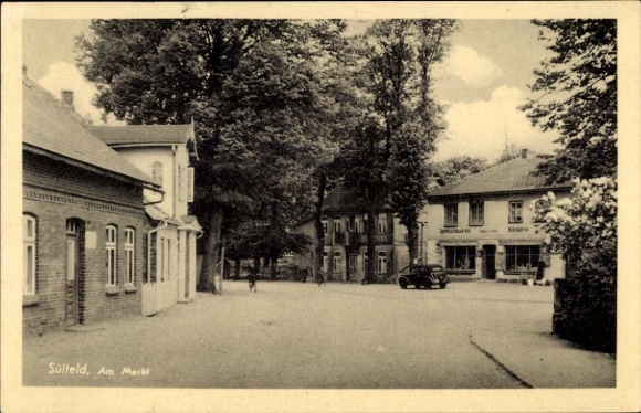 Postcard Sülfeld in Holstein, Am Markt