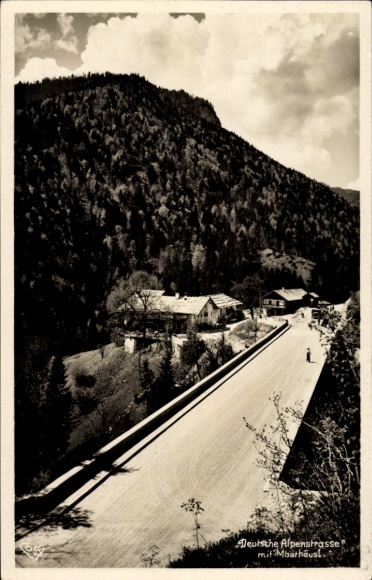 Postcard Schneizlreuth in Upper Bavaria, Gasthof Mauthäusl, German Alpine Road