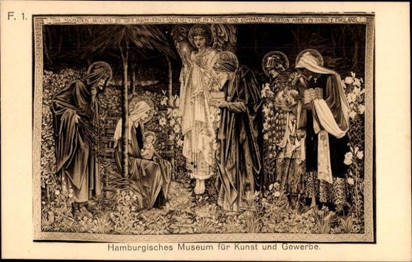 9 Postcard pieces of furniture, figures and wall hangings made of metal, Hamburg Museum of Arts and Crafts