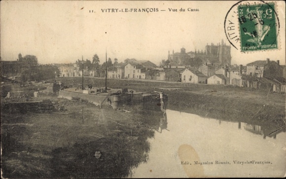 CPA Vitry-le-François Marne, Vue du Canal