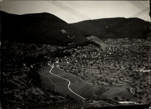 Postcard Loffenau in the Black Forest, aerial photograph