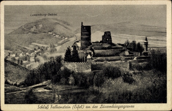 Ak Waldhof Falkenstein an der Our Eifel, Burg Falkenstein an der Luxemburger Grenze
