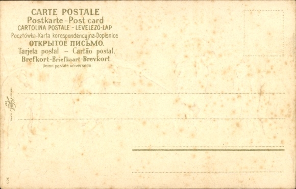 Embossing Postcard baboons as swordsmen, tailcoats, top hats, humanized monkeys