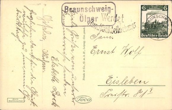 Szablon pocztowy KP Braunschweig-Ölper